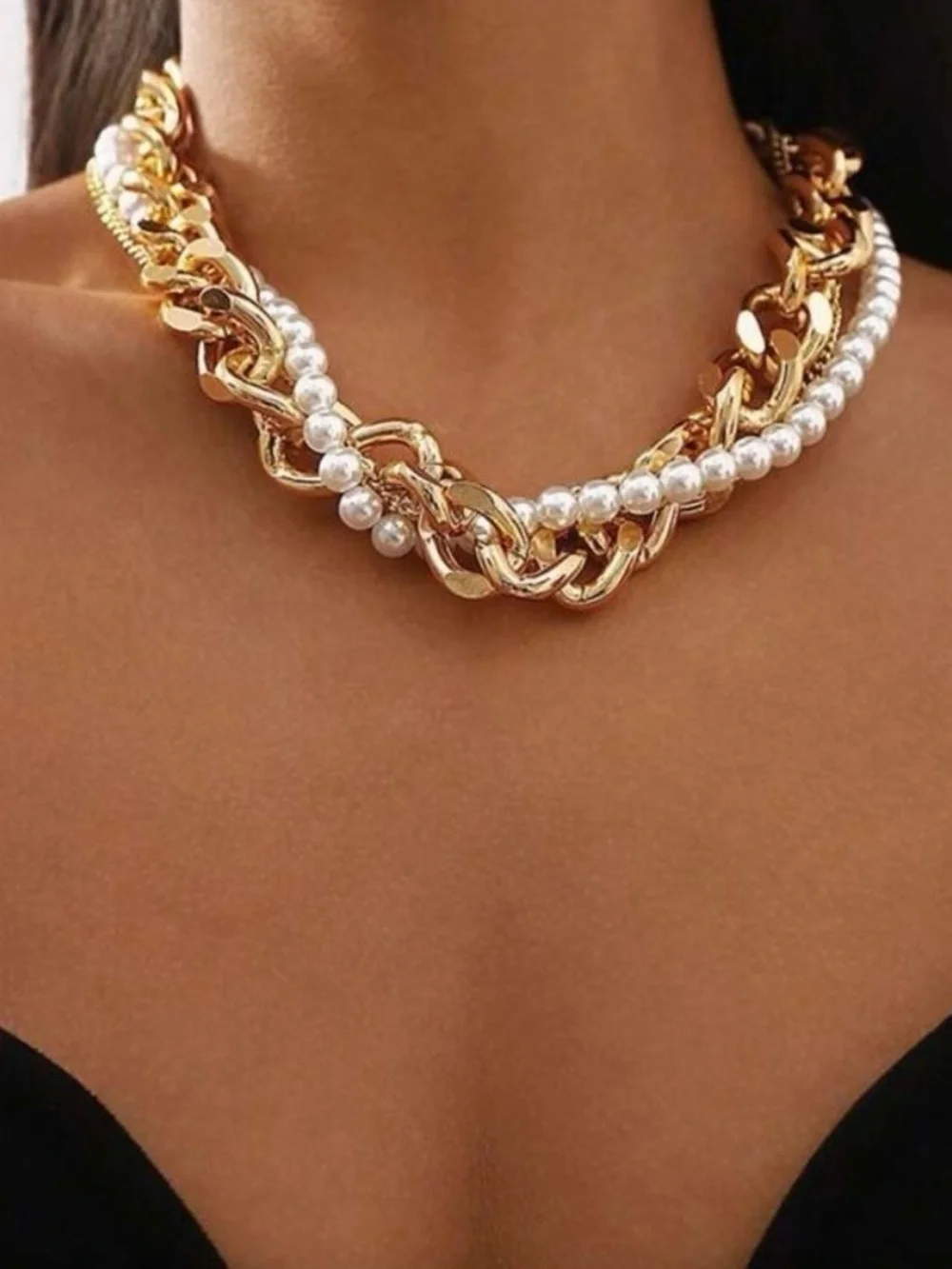 Anthropologie chunky gold